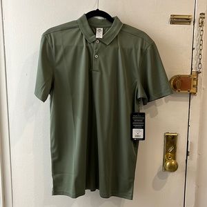 Olive green 90° by reflex men performance moisture wicking polo